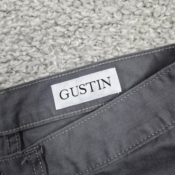 Gustin Pants Men 33 (Fits 30x32) Gray Straight Button Fly Twill Five Pocket READ - Picture 5 of 15
